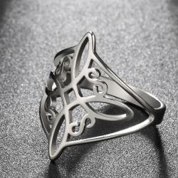 Keltischer Knotenring aus Edelstahl | Wicca-Symbol für Schutz und Glück