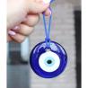 Pendentif amulette œil turc | Breloque en verre filé bleu