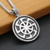 Nordic Kolovrat Sun Symbol Pendant Necklace | Stainless Steel