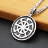 Nordic Kolovrat Sun Symbol Pendant Necklace | Stainless Steel