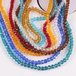 Perles rondelles en cristal d'Autriche - Entretoises en verre facetté pour bijoux