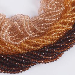 Perles rondelles en cristal d'Autriche - Entretoises en verre facetté pour bijoux