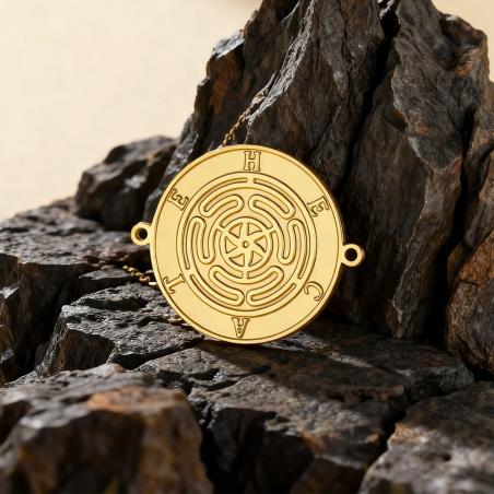Pendentif Roue d'Hécate Wiccan | Breloque et amulette en acier inoxydable