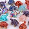 Décoration tortue en résine cristal naturel | Ornement pour voiture/maison