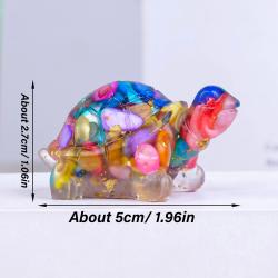 Décoration tortue en résine cristal naturel | Ornement pour voiture/maison