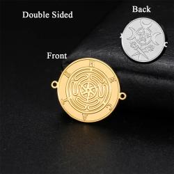 Pendentif Roue d'Hécate Wiccan | Breloque et amulette en acier inoxydable