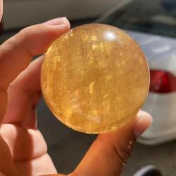 Sphère de quartz calcite citrine - Décoration en cristal de guérison