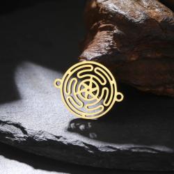 Pendentif Roue d'Hécate Wiccan | Breloque et amulette en acier inoxydable