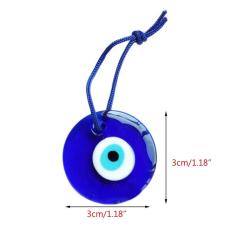 Pendentif amulette œil turc | Breloque en verre filé bleu