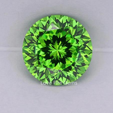 Perles d'émeraude tsavorite : rondes naturelles, 11 mm, 5,0 ct, pureté VVS