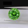 Perles d'émeraude tsavorite : rondes naturelles, 11 mm, 5,0 ct, pureté VVS