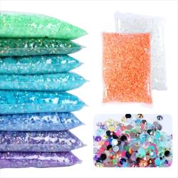 Düz Tabanlı Reçine Rhinestone Taşlar | AB Jel Simli Kristaller | 2-6 mm