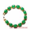 Bracelet jonc en jade vert en forme de cœur | Argent sterling et pierres précieuses...