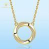 Collier pendentif boucle infinie en moissanite - Argent sterling plaqué or...