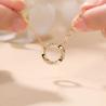 Collier pendentif boucle infinie en moissanite - Argent sterling plaqué or...
