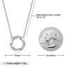 Collier pendentif boucle infinie en moissanite - Argent sterling plaqué or...