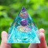 Pyramide d'orgonite en améthyste : Soins Reiki et harmonisation des chakras