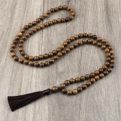 Collier Mala vintage en bois | Bijoux de méditation et de prière
