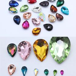 Kristal Rhinestone Taşlar: 6-40 mm, El Sanatları ve Dekorasyon İçin 24 Renk