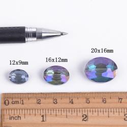Perles ovales en cristal | 3 tailles pour la création de bijoux et les loisirs créatifs