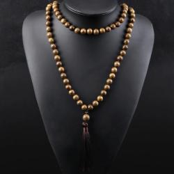 Collier Mala vintage en bois | Bijoux de méditation et de prière