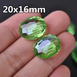 Perles ovales en cristal | 3 tailles pour la création de bijoux et les loisirs créatifs