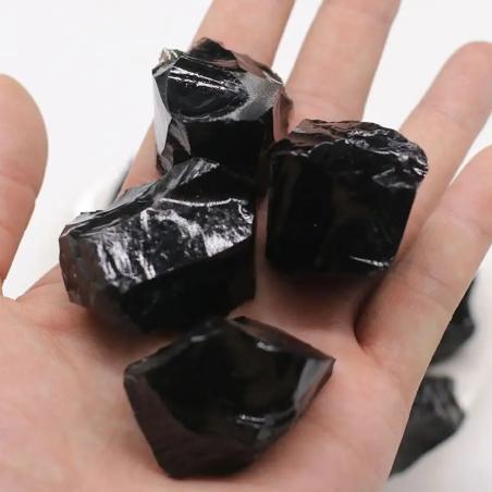 Obsidienne brute - Pierre de cristal - Guérison et décoration naturelles