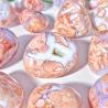 Pembe Akik Kristal Seti - 5 Adet Yuvarlak Taş (10-50 mm)
