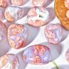 Pembe Akik Kristal Seti - 5 Adet Yuvarlak Taş (10-50 mm)