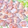 Pembe Akik Kristal Seti - 5 Adet Yuvarlak Taş (10-50 mm)