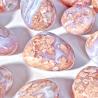 Pembe Akik Kristal Seti - 5 Adet Yuvarlak Taş (10-50 mm)