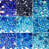 Strass bleus à dos plat : Pierres précieuses en verre cristal pour les ongles et les loisirs créatifs