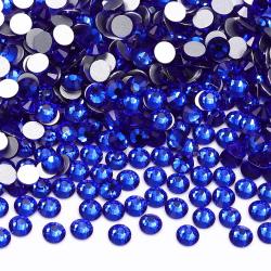 Strass bleus à dos plat : Pierres précieuses en verre cristal pour les ongles et les loisirs créatifs