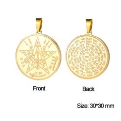 Amulett-Anhänger aus Edelstahl mit Tetragrammaton-Motiv