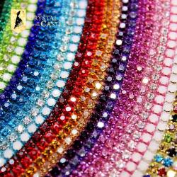 Garniture de chaîne en strass dorés - Perles de cristal scintillantes pour loisirs créatifs et couture
