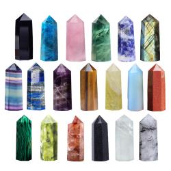 Baguette en pierre naturelle : Prisme hexagonal décoratif et cadeau