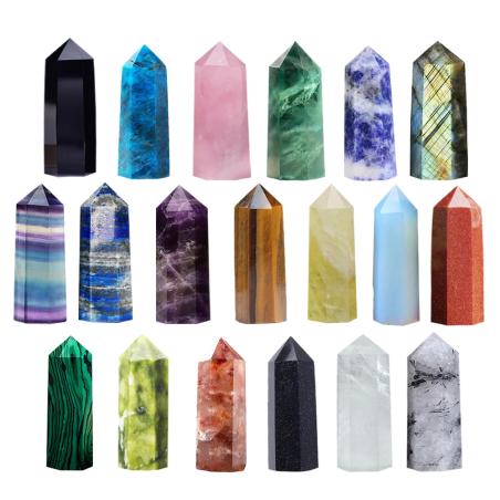Baguette en pierre naturelle : Prisme hexagonal décoratif et cadeau