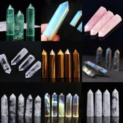 Baguette en pierre naturelle : Prisme hexagonal décoratif et cadeau