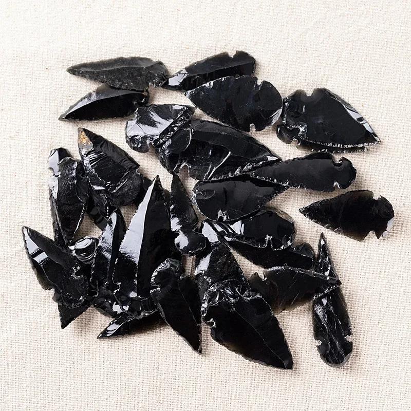 Obsidian Quartz Crystals: Set of 3 for Home & Reiki Healing