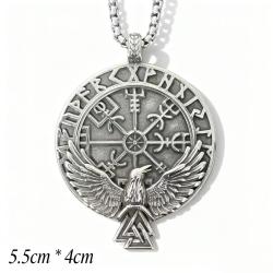 Viking Runik Odin Kolye Ucu | Paslanmaz Çelik Erkek Takısı