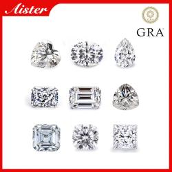 Pierres de moissanite scintillantes de couleur D - Tailles variées (1,0-5,0 ct)