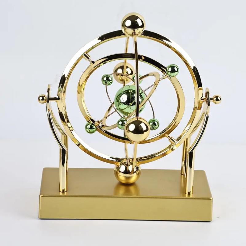 Orbite céleste à mouvement perpétuel | Sculpture de bureau cinétique
