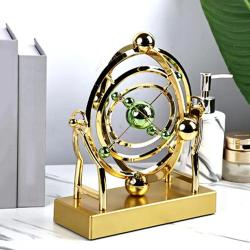 Orbite céleste à mouvement perpétuel | Sculpture de bureau cinétique