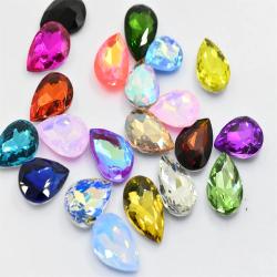 Perles et cristaux scintillants en forme de larme pour loisirs créatifs et bijoux