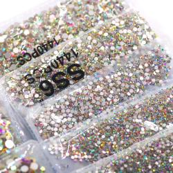 Strass en verre blanc transparent - Taille SS3-40 pour nail art et décoration