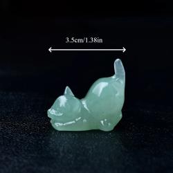 Cristal Chat Fait Main | Pierre de Décoration Unique pour la Maison et la Méditation