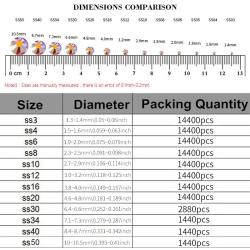 DMC AB Glitter Rhinestones - 14,400 Pcs Bulk Pack, Iron On Gems