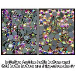DMC AB Glitter Rhinestones - 14,400 Pcs Bulk Pack, Iron On Gems