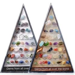 Coffret de cristaux de guérison : 36 pierres roulées pour enfants et apprentissage