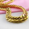 Collana a catena cubana in oro | Acciaio inossidabile da uomo, 7-40